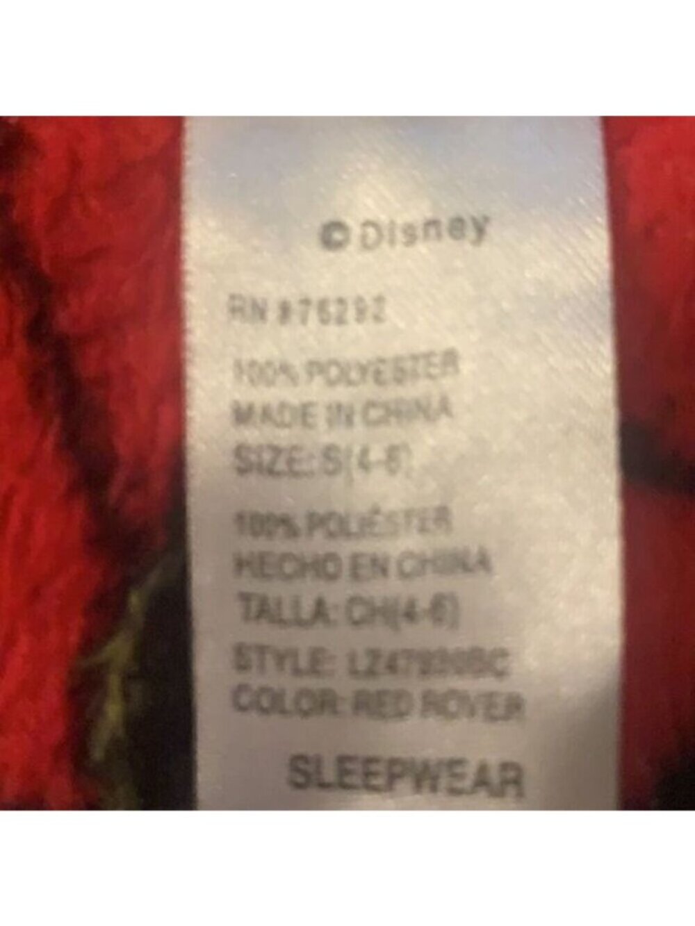 DisneyRed Mickey Mouse & Minnie Mouse Fleece Pajama Lounge Pants Sz Small - Picture 9 of 14